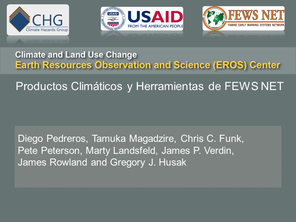 Productos Climáticos y Herramientas de FEWS NET