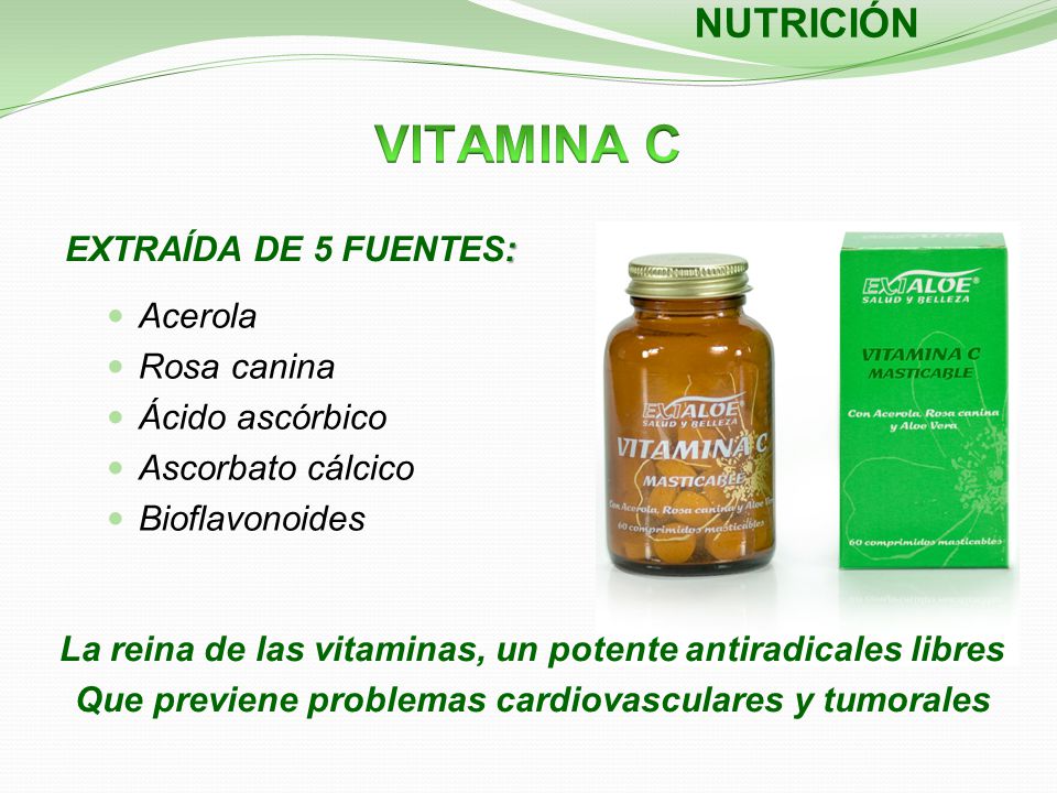 VITAMINA C NUTRICIÓN EXTRAÍDA DE 5 FUENTES: Acerola Rosa canina