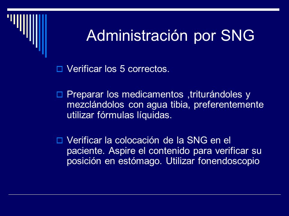 Administración por SNG