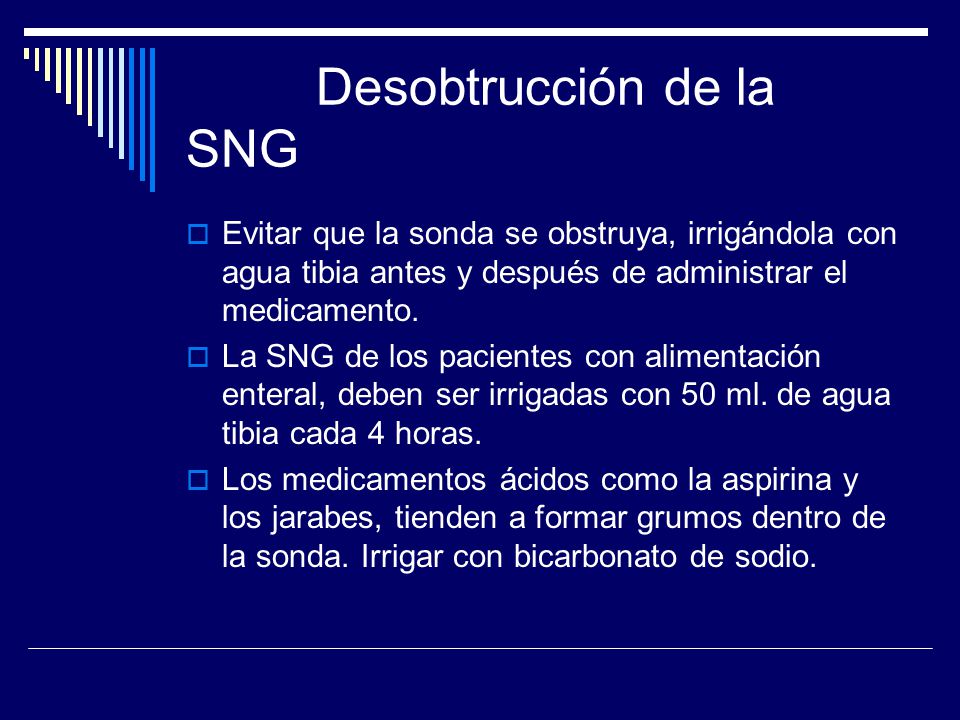 Desobtrucción de la SNG