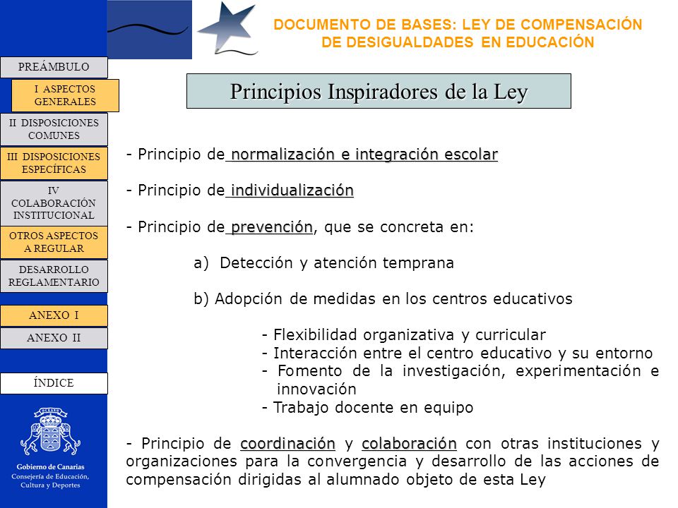 DOCUMENTO DE BASES: LEY DE COMPENSACIÓN DE DESIGUALDADES EN EDUCACIÓN