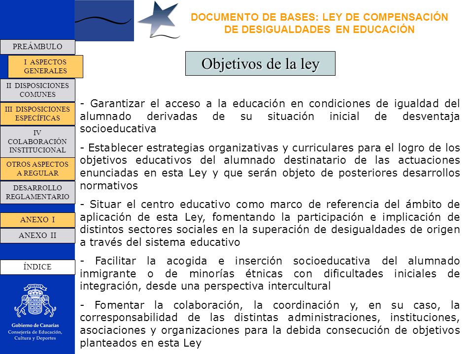 DOCUMENTO DE BASES: LEY DE COMPENSACIÓN DE DESIGUALDADES EN EDUCACIÓN