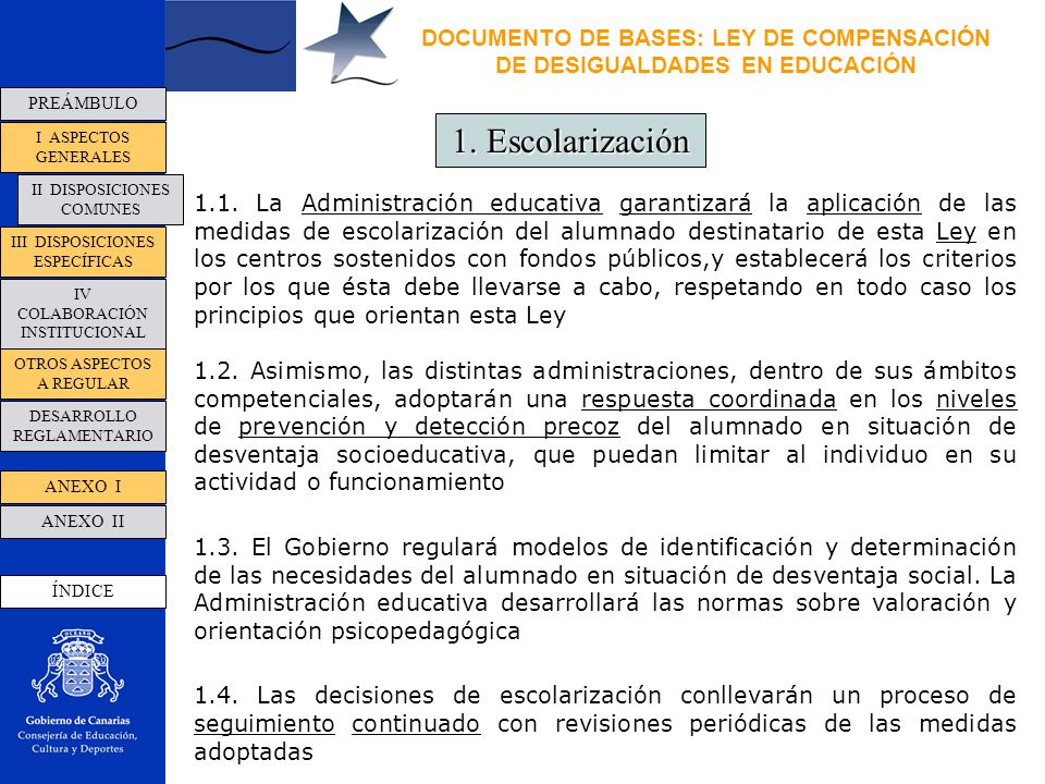 DOCUMENTO DE BASES: LEY DE COMPENSACIÓN DE DESIGUALDADES EN EDUCACIÓN