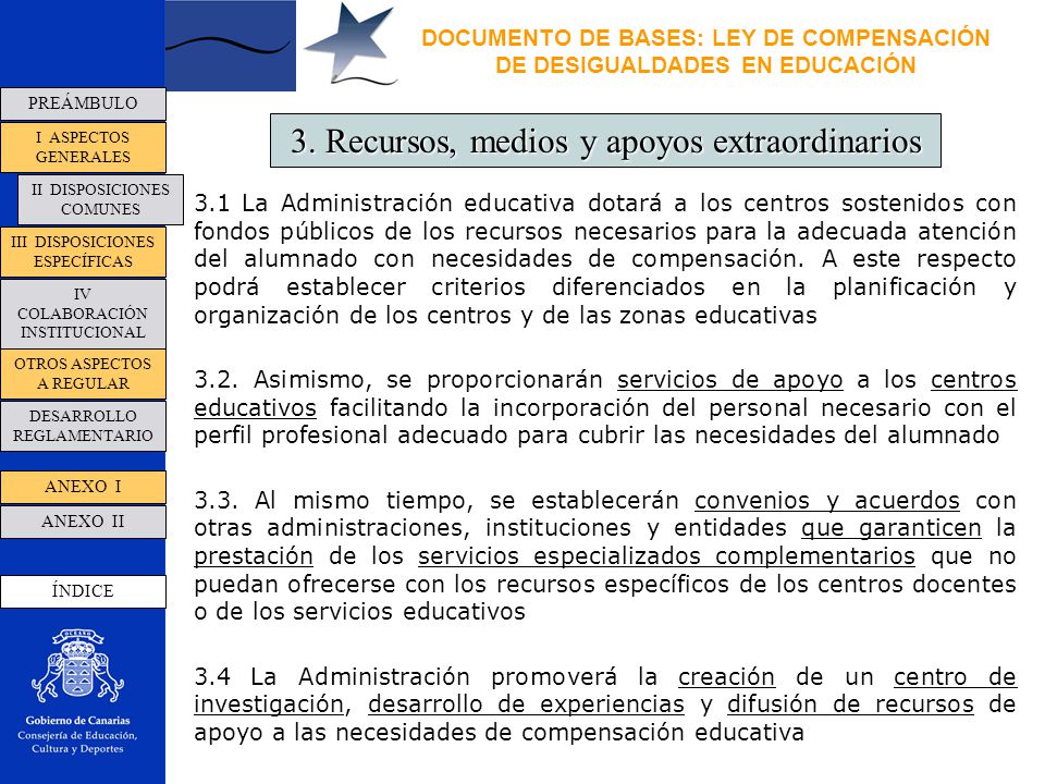 DOCUMENTO DE BASES: LEY DE COMPENSACIÓN DE DESIGUALDADES EN EDUCACIÓN