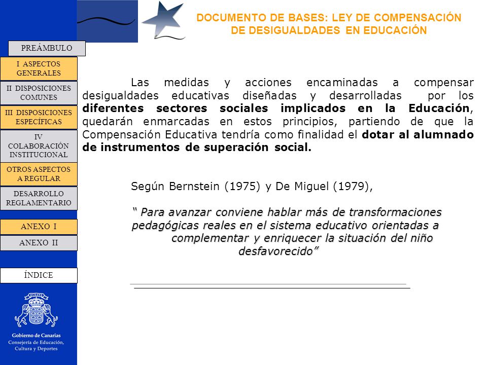 DOCUMENTO DE BASES: LEY DE COMPENSACIÓN DE DESIGUALDADES EN EDUCACIÓN