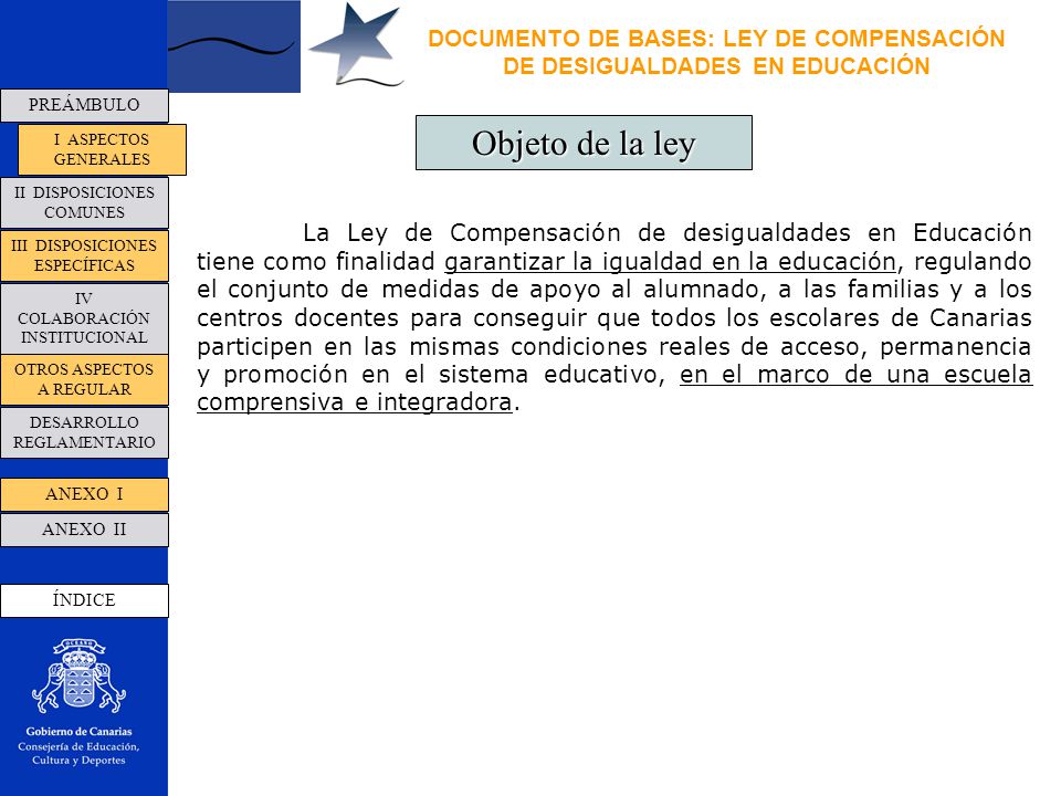 DOCUMENTO DE BASES: LEY DE COMPENSACIÓN DE DESIGUALDADES EN EDUCACIÓN