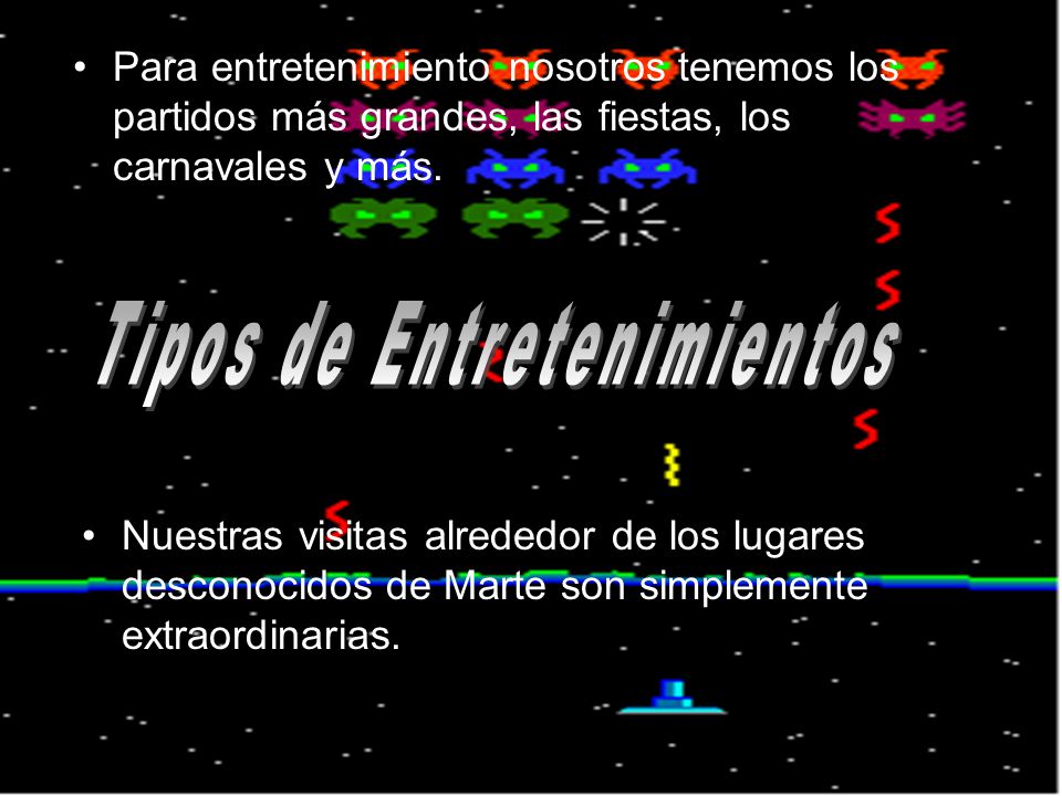 Tipos de Entretenimientos