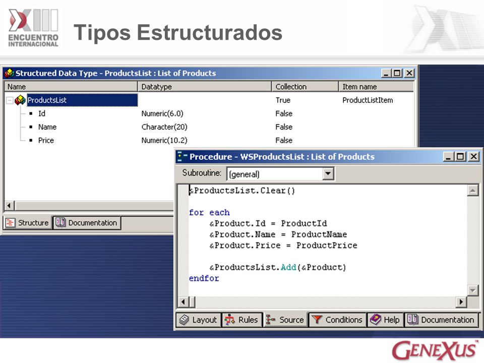 Tipos Estructurados En esta versión es posible definir estructuras de datos, es decir un dato con varios elementos.