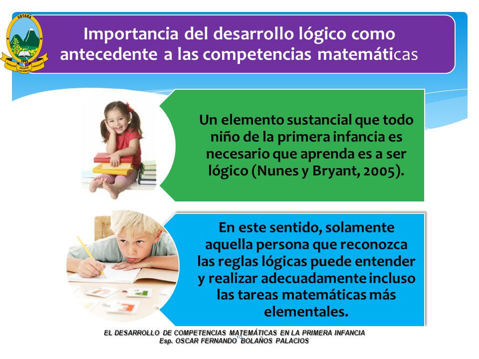 Importancia del desarrollo lógico como antecedente a las competencias matemáticas