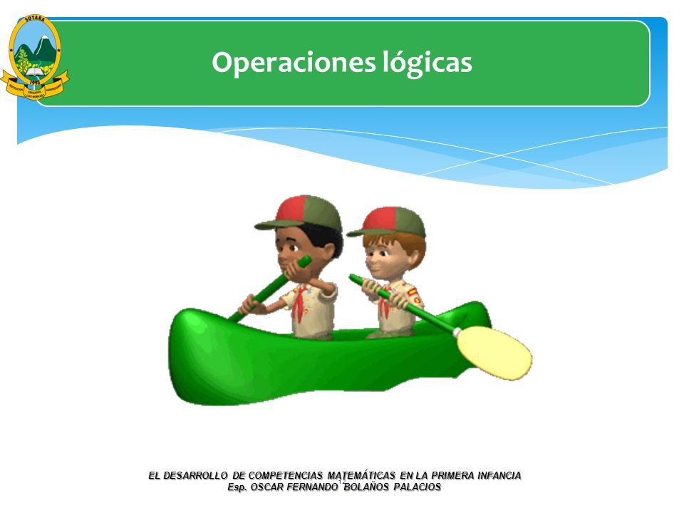 Operaciones lógicas EL DESARROLLO DE COMPETENCIAS MATEMÁTICAS EN LA PRIMERA INFANCIA.
