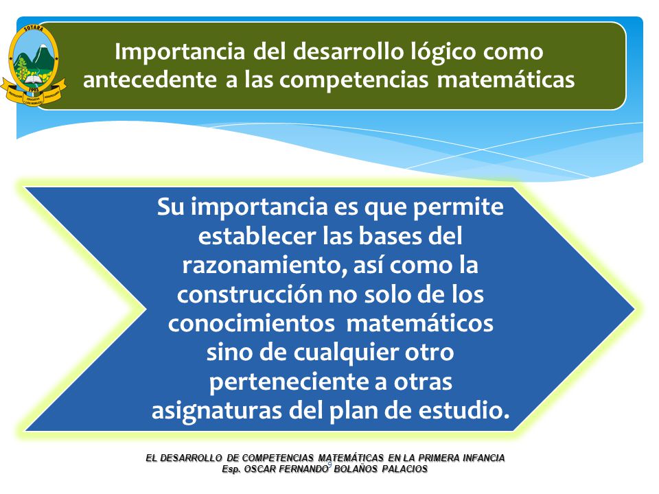 Importancia del desarrollo lógico como antecedente a las competencias matemáticas