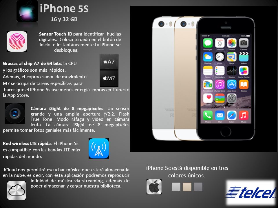 iPhone 5c está disponible en tres colores únicos.