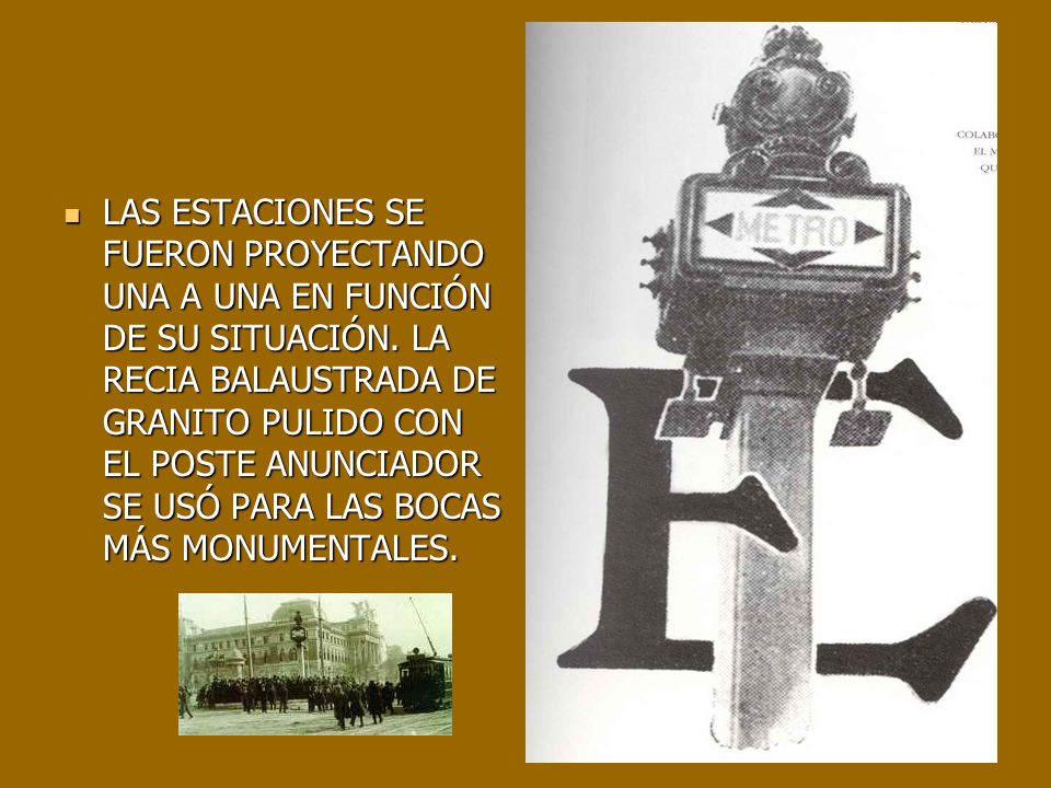 LAS ESTACIONES SE FUERON PROYECTANDO UNA A UNA EN FUNCIÓN DE SU SITUACIÓN.