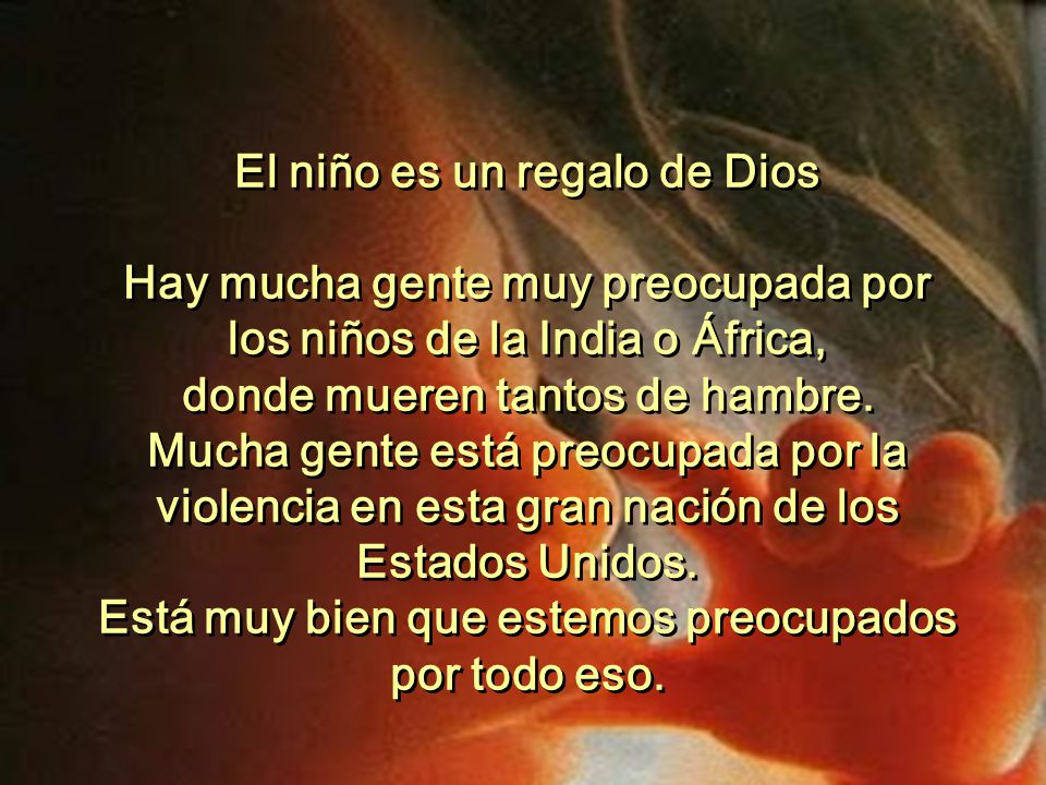 El niño es un regalo de Dios