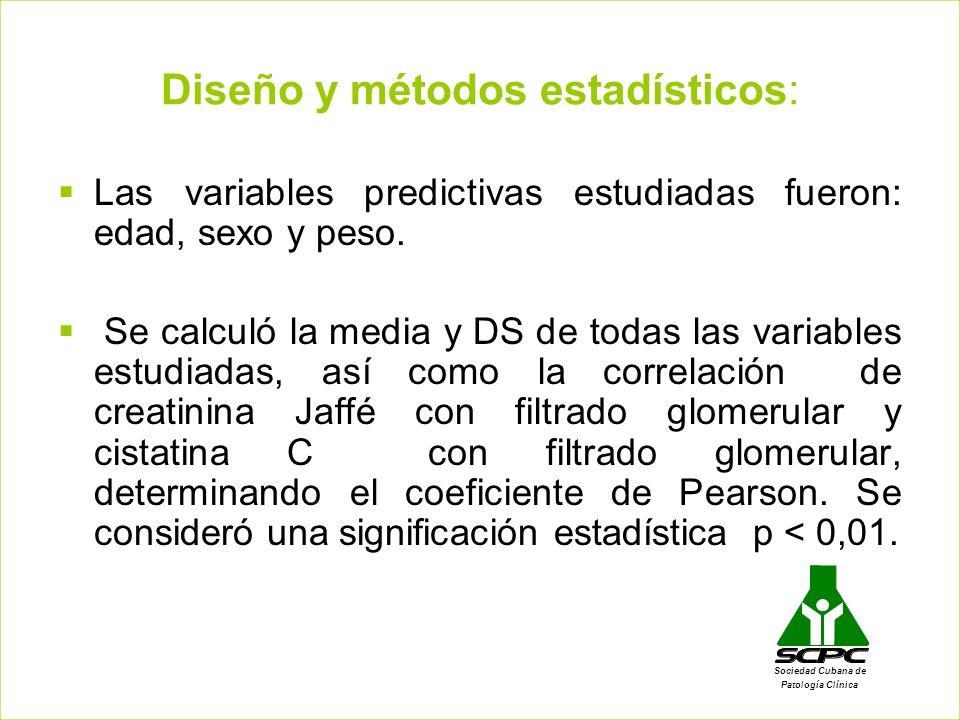 Diseño y métodos estadísticos: