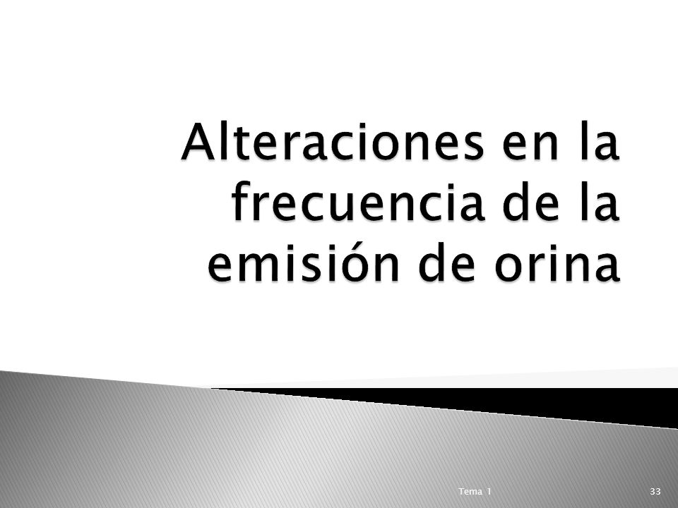 Alteraciones en la frecuencia de la emisión de orina