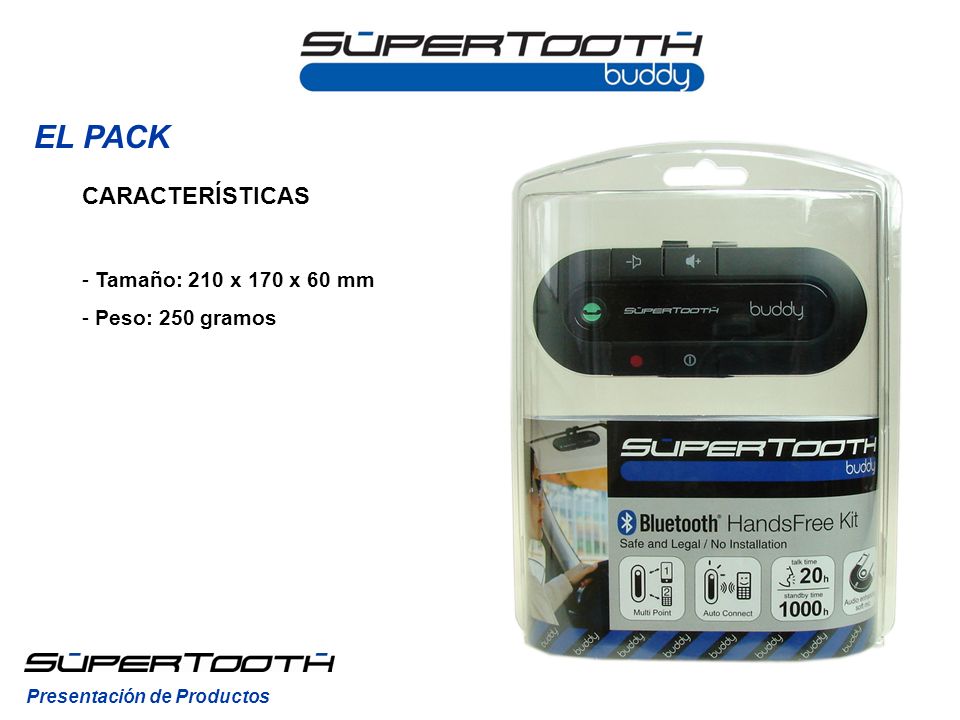 EL PACK CARACTERÍSTICAS Tamaño: 210 x 170 x 60 mm Peso: 250 gramos