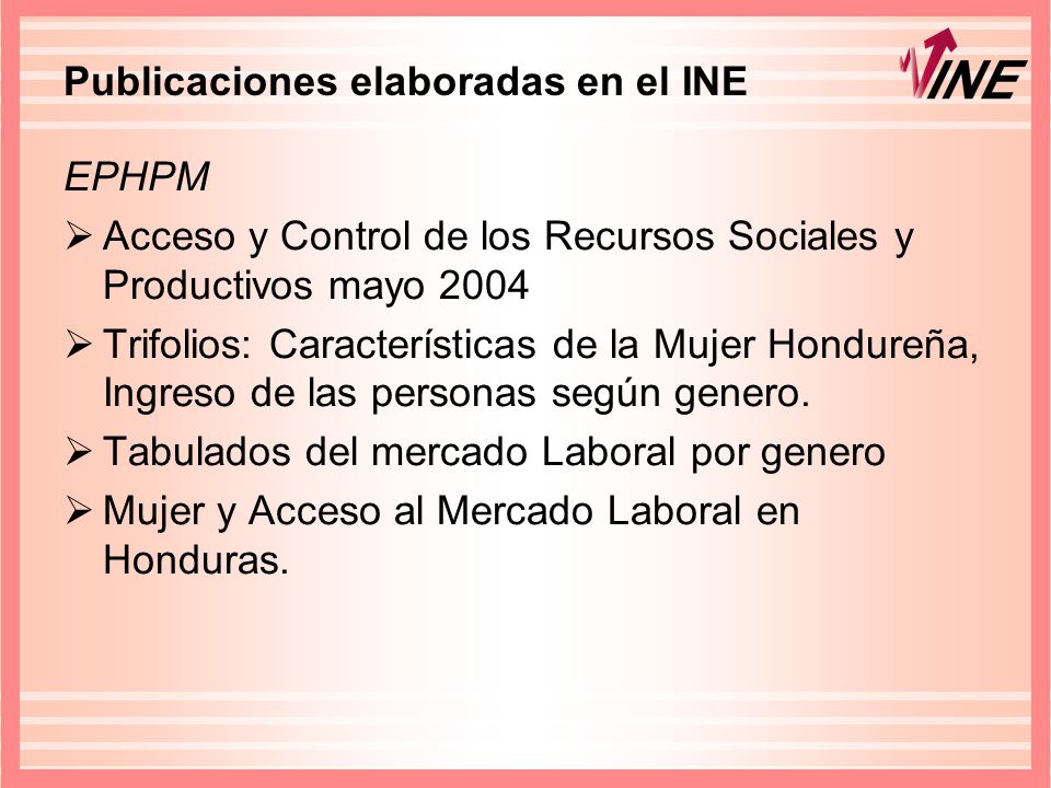 Publicaciones elaboradas en el INE