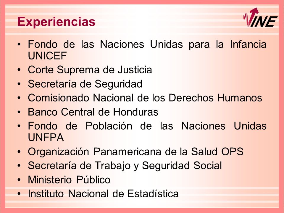 Experiencias Fondo de las Naciones Unidas para la Infancia UNICEF