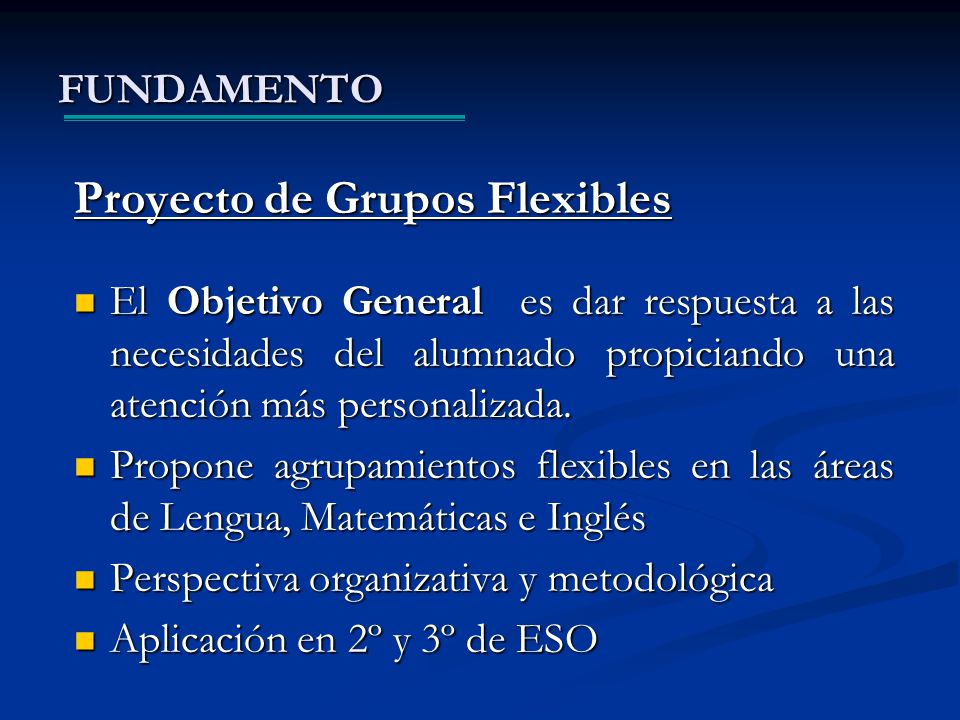 Proyecto de Grupos Flexibles