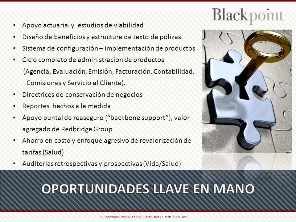 OPORTUNIDADES LLAVE EN MANO