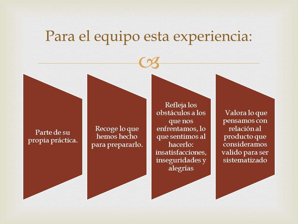 Para el equipo esta experiencia: