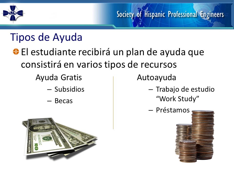 Tipos de Ayuda El estudiante recibirá un plan de ayuda que consistirá en varios tipos de recursos. Ayuda Gratis.