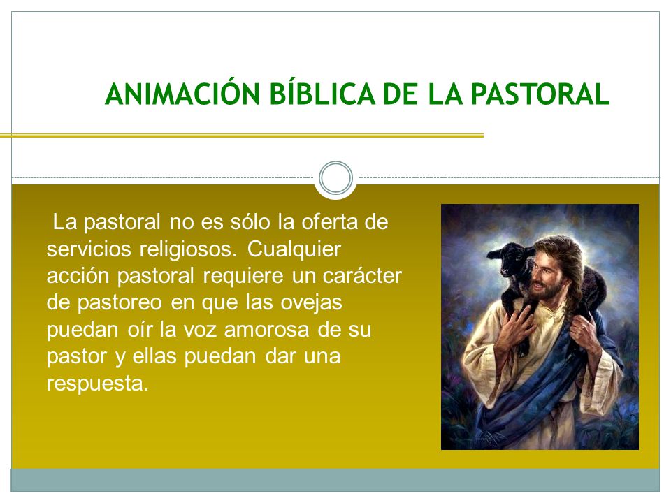 ANIMACIÓN BÍBLICA DE LA PASTORAL
