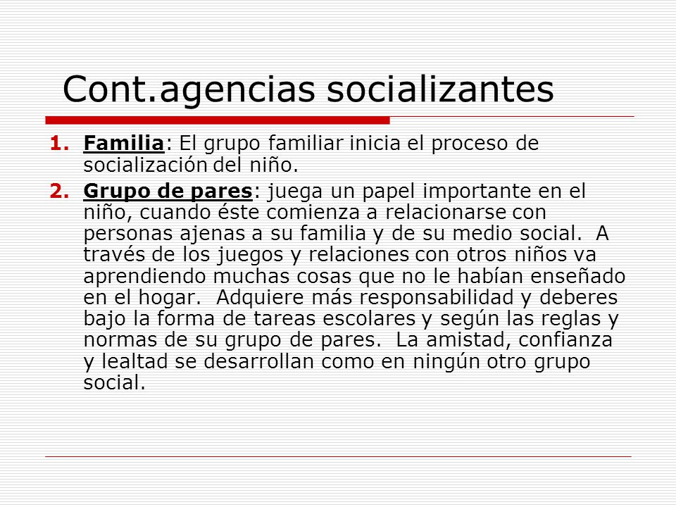 Cont.agencias socializantes