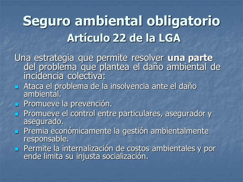 SEGUROS AMBIENTALES. - ppt descargar