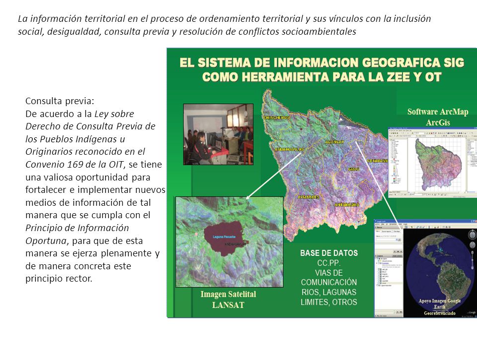La información territorial en el proceso de ordenamiento territorial y sus vínculos con la inclusión social, desigualdad, consulta previa y resolución de conflictos socioambientales