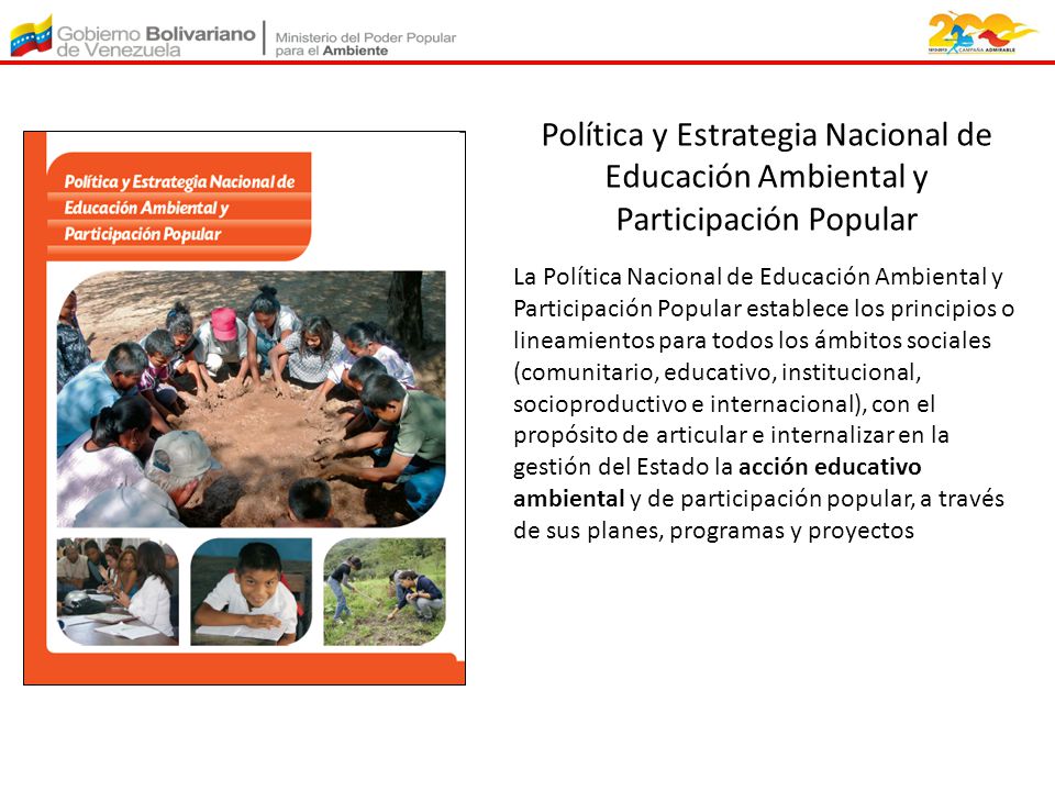 Política y Estrategia Nacional de Educación Ambiental y Participación Popular