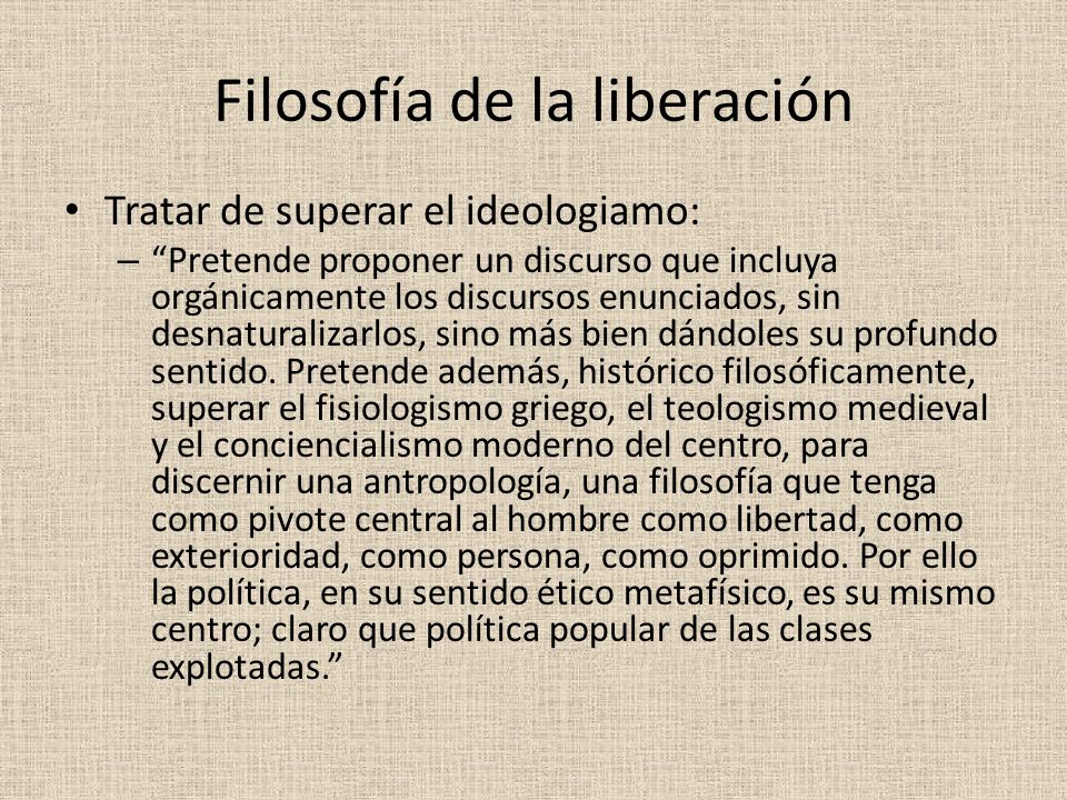 Filosofía de la liberación