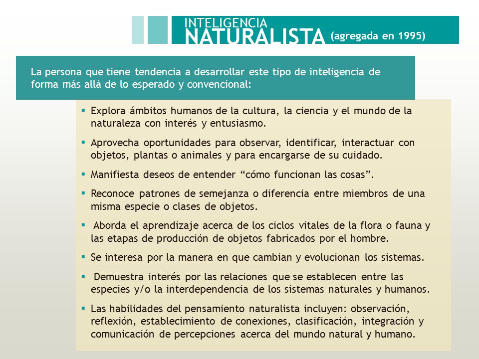 NATURALISTA (agregada en 1995)
