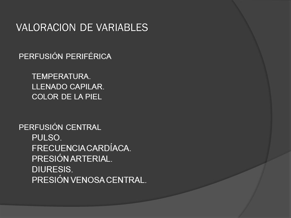 VALORACION DE VARIABLES