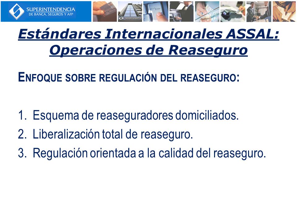 Estándares Internacionales ASSAL: Operaciones de Reaseguro