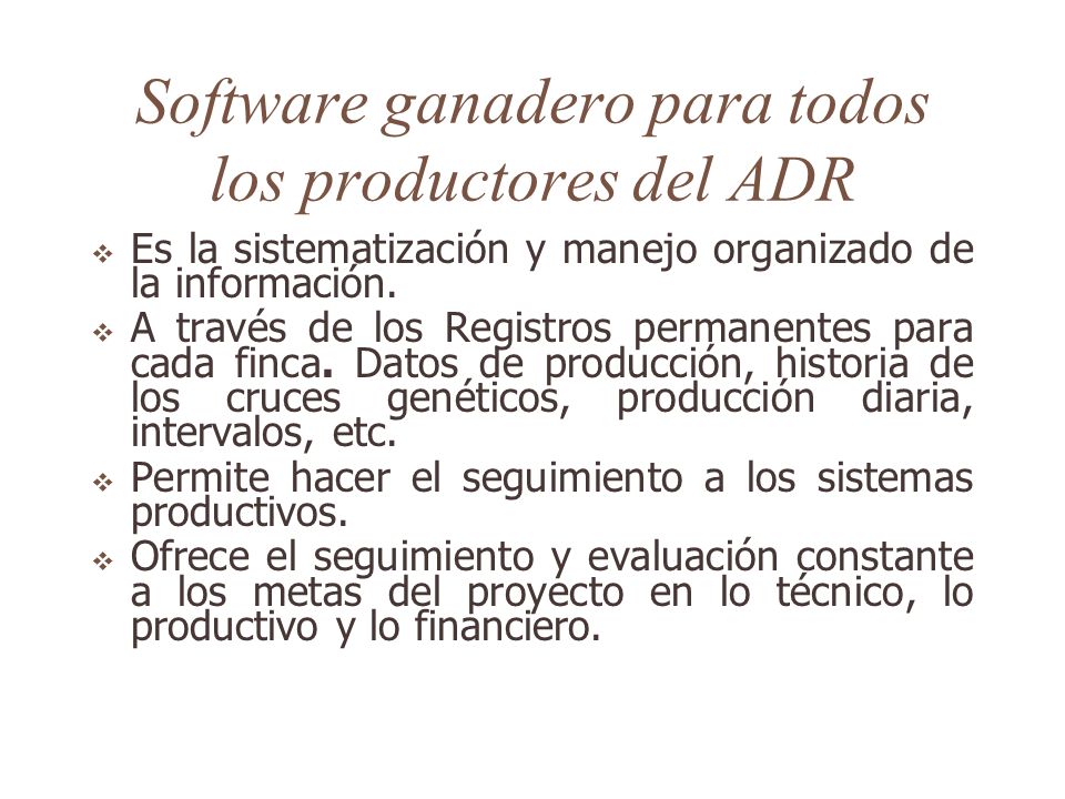 Software ganadero para todos los productores del ADR