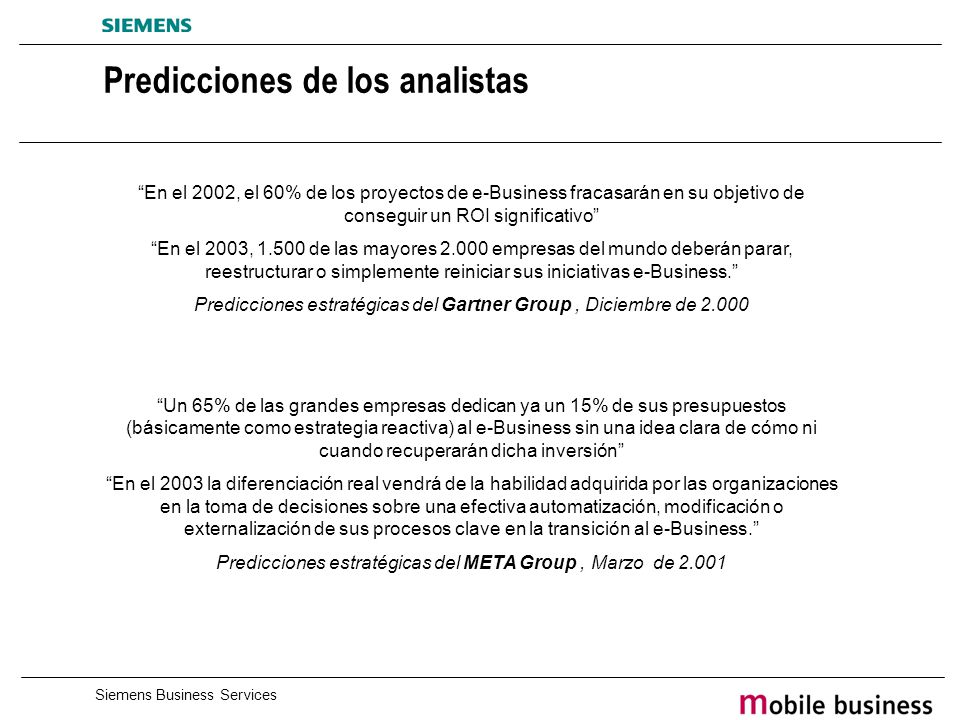 Predicciones de los analistas