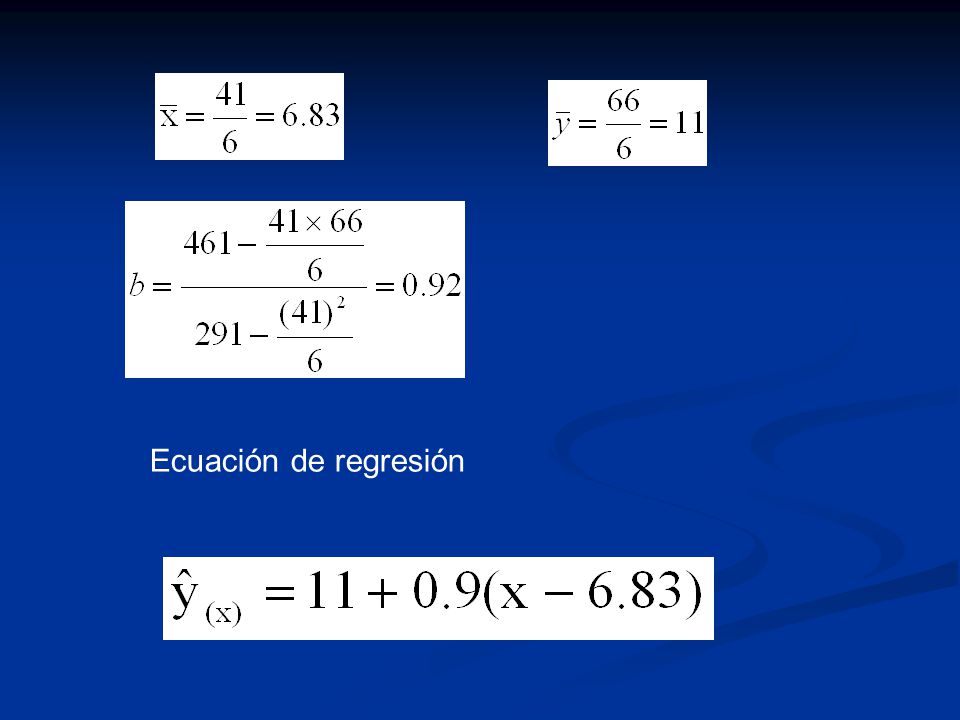 Ecuación de regresión