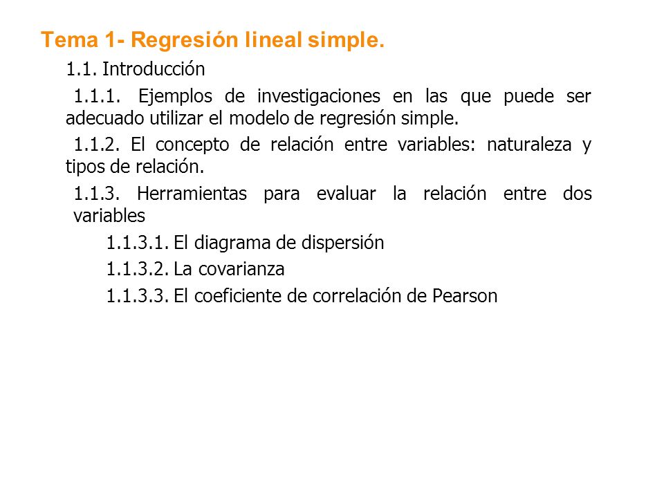 Tema 1- Regresión lineal simple.