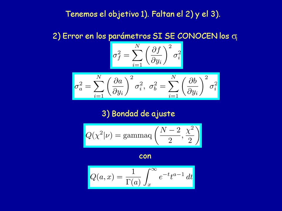 Tenemos el objetivo 1). Faltan el 2) y el 3).