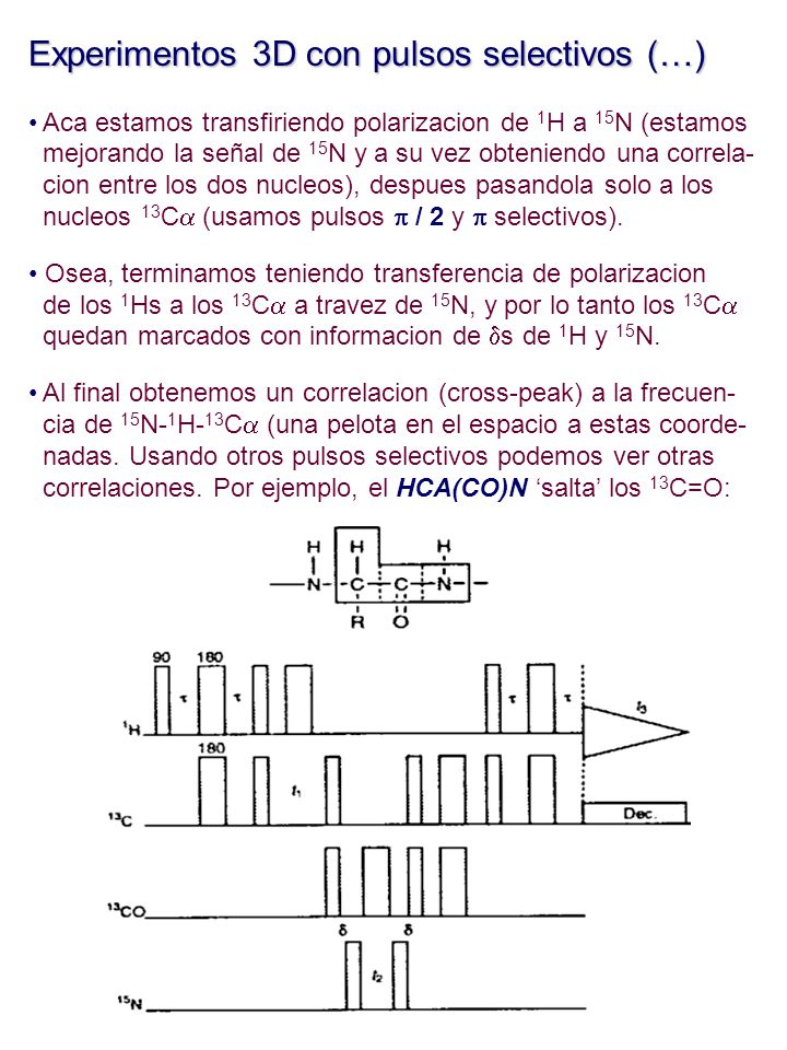 Experimentos 3D con pulsos selectivos (…)