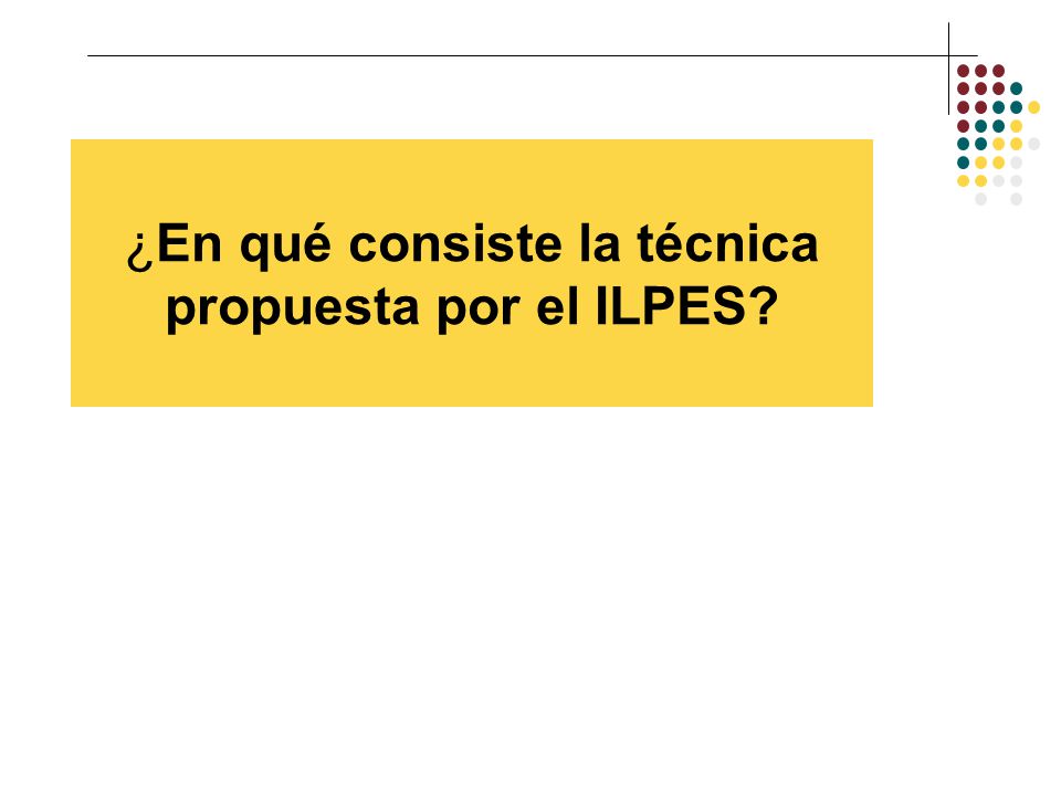 ¿En qué consiste la técnica propuesta por el ILPES