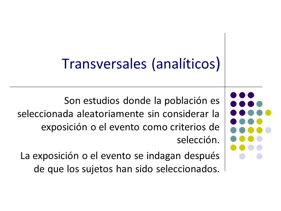 Transversales (analíticos)
