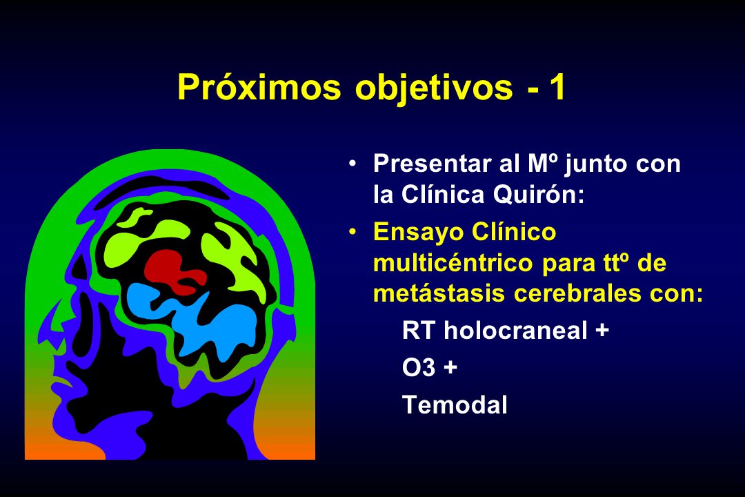 Próximos objetivos - 1 Presentar al Mº junto con la Clínica Quirón: