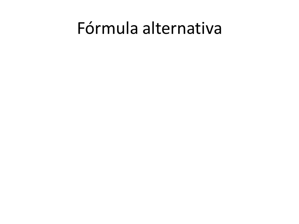 Fórmula alternativa