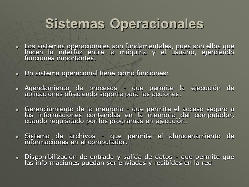 Sistemas Operacionales