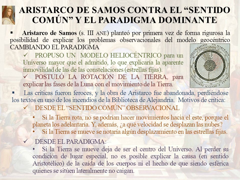 ARISTARCO DE SAMOS CONTRA EL SENTIDO COMÚN Y EL PARADIGMA DOMINANTE