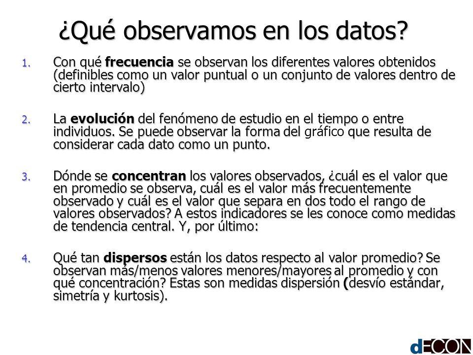 ¿Qué observamos en los datos