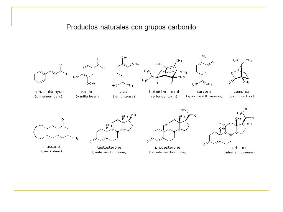 Productos naturales con grupos carbonilo